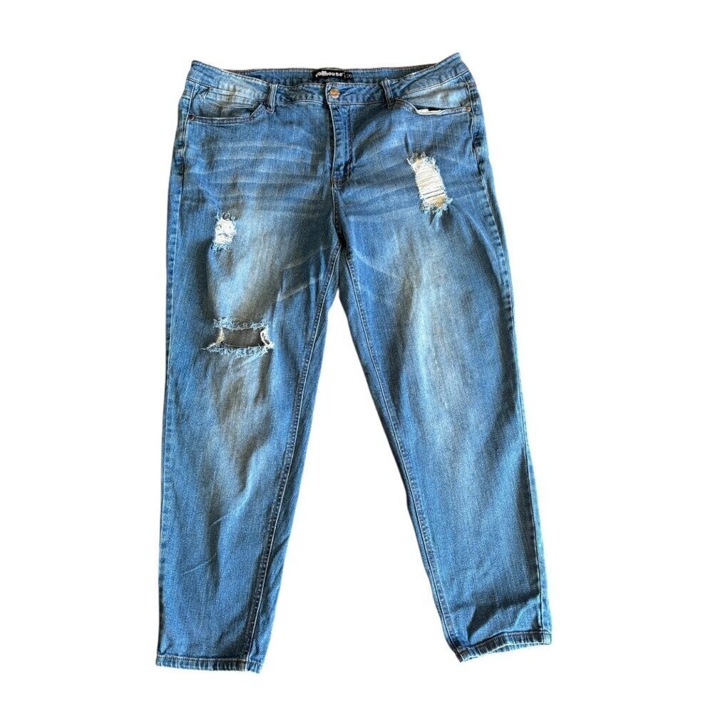 Dollhouse Alexa Women's Blue Distressed Jeans